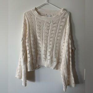 Cream Cable Knit Sweater